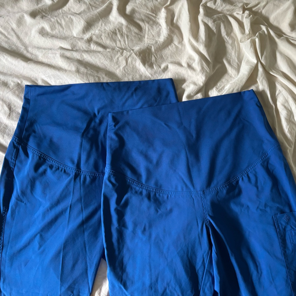 Bundle of two Med Couture Blue Maternity Scrub Pants